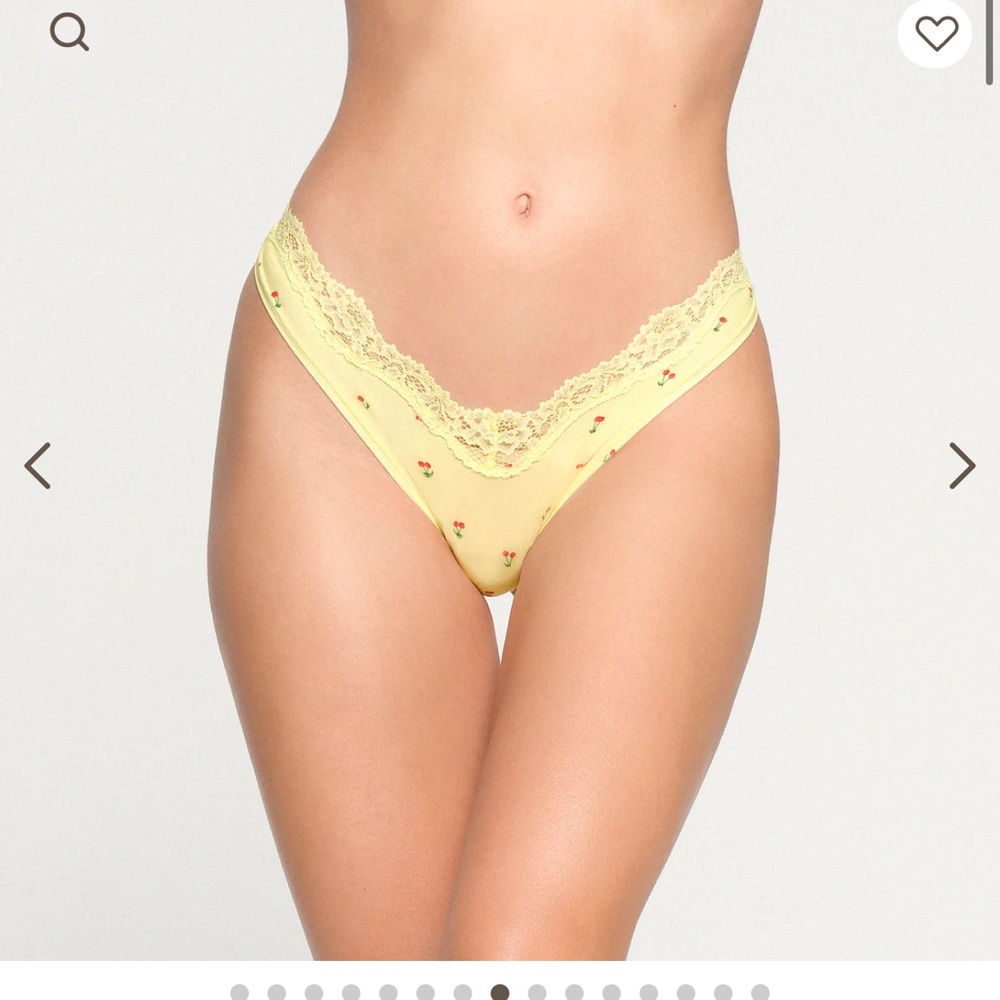 Skims lace cherry print thong